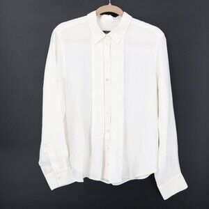 J. Crew Kaya Shirt Womens 14 White Classic Timeless Staple Career Polished NWT